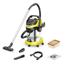 Kärcher WD 6 Premium Wet & Dry Vacuum - 30L Stainless Tank, 1300W, Auto Filter Clean, Blower, 8m Cable (1.628-378.0)