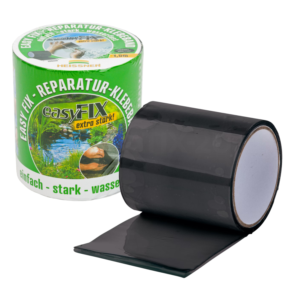 Heissner Easy Fix Pond Liner Black Repair Tape Water/Weatherproof Leak Patch