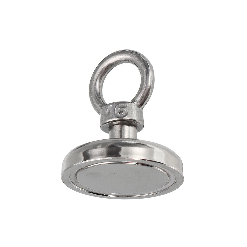 42mm 68kg Neodymium Recovery Magnet Metal Detector Eyebolt Circular Ring Magnet