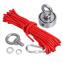 (75mm) 48/60/67/75mm Neodymium Recovery Magnet with 10M Rope Fishing Magnet Salvage Tool