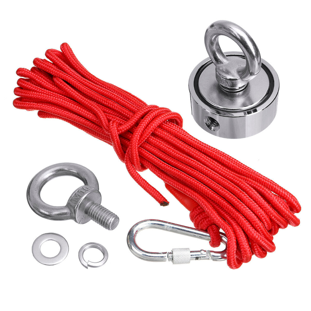 (67Mm) 48/60/67/75Mm Neodymium Recovery Magnet With 10M Rope Fishing Magnet Salvage Tool 9078193538243