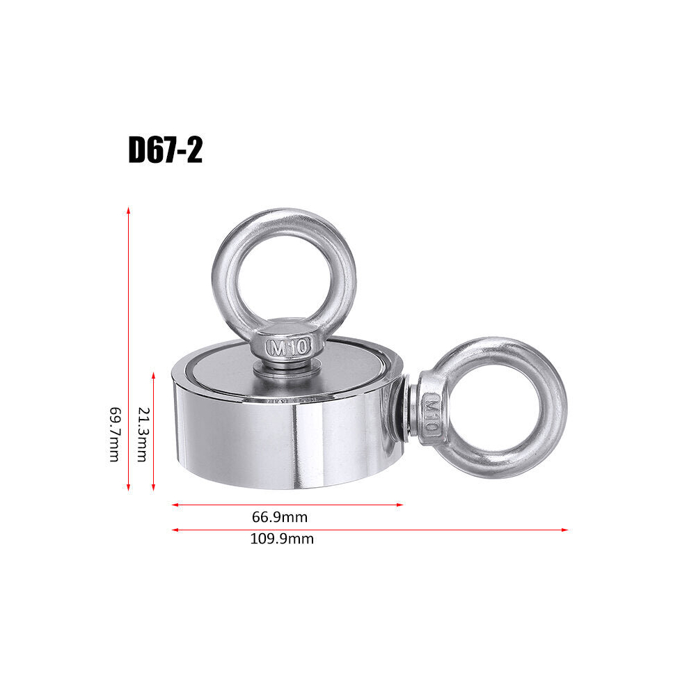 (67Mm) Strong Salvage Magnet Pot Fishing Magnet Deep Sea Magnetic Hook Neodymium Recovery Magnet Tool 9078193492767
