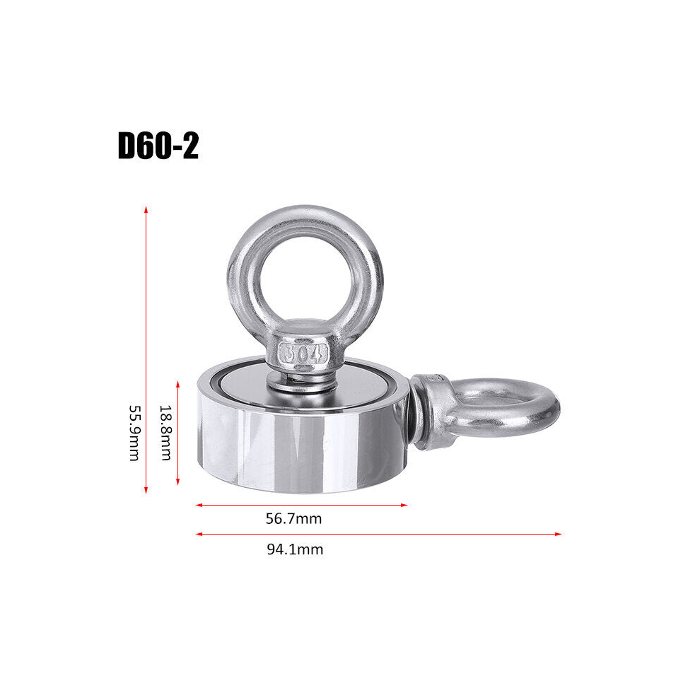 (60Mm) Strong Salvage Magnet Pot Fishing Magnet Deep Sea Magnetic Hook Neodymium Recovery Magnet Tool 9078193492774