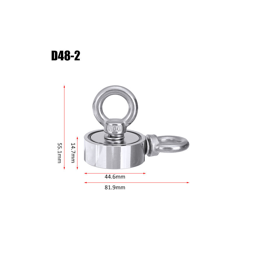 (48mm) Strong Salvage Magnet Pot Fishing Magnet Deep Sea Magnetic Hook Neodymium Recovery Magnet Tool