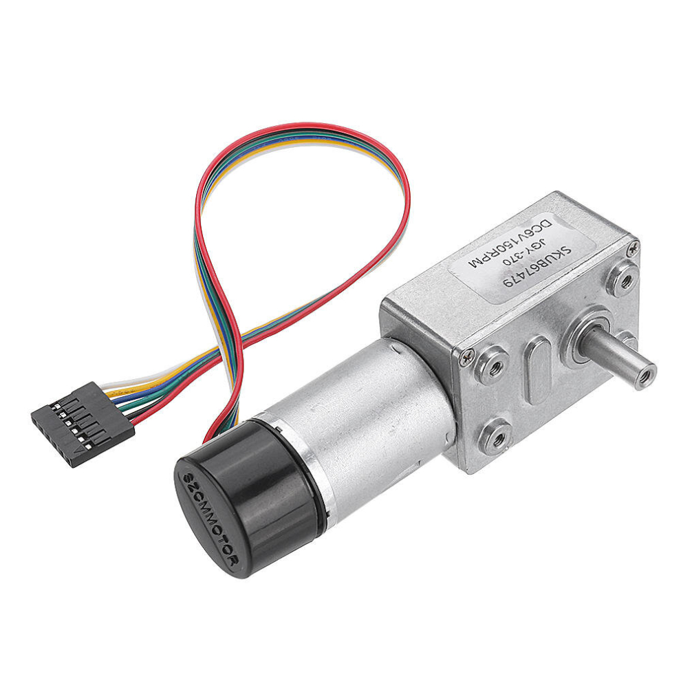 (30Rpm) Dc 6V Reduction Gear Turbine Motor Worm Self-Locking Encoder Motor Signal Feedback 9078193490725