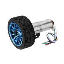 (110RPM) DC 12V Micro Gear Reduction Encoder Motor with Mounting Bracket and Wheel
