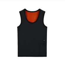 (Black, M) Electric Heated Vest Jacket USB Warm Up Heating Pad Heating Body Winter Clothing