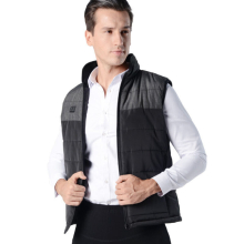 (Gray, L) Electric Vest USB Heated Heating Pad Winter Coat Jacket Warm