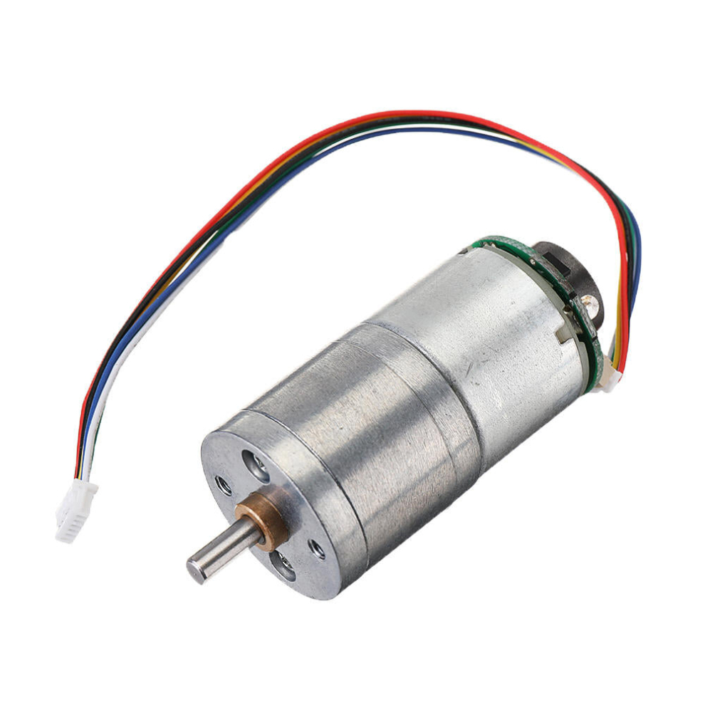 (30Rpm) 12V Gm25-310 30/70/100/500Rpm Dc Encoder Gear Motor Metal Speed Reduction Motor With Cable 9078193496338