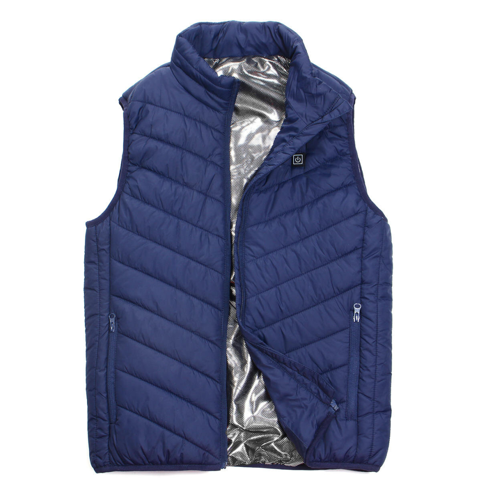 (XL) Electric USB Winter Heated Warm Vest Men Women 5 Heating Pads Coat Jacket Clothing