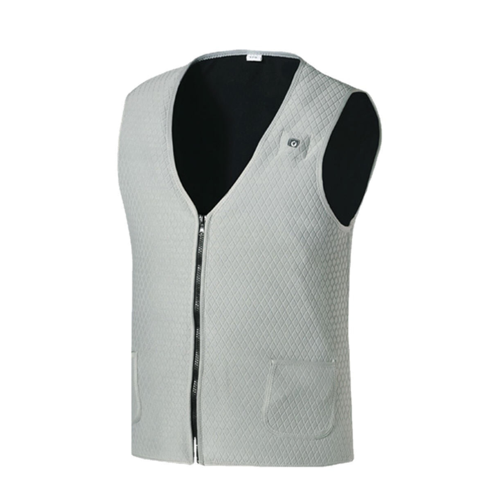 (Grey, 2XL) Usb Unisex Electric Heated Warm Vest Heating Work Coat Outdoor Skiing Jacket 1138392232699