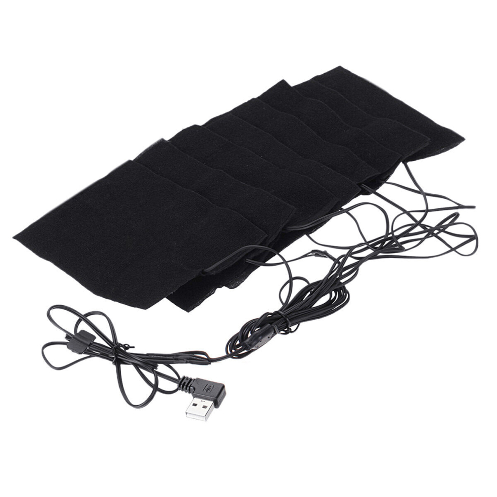 (Without Switch) 8 in 1 Electric USB Clothes Heating Pad Adjustable Temp Thermal Clothing