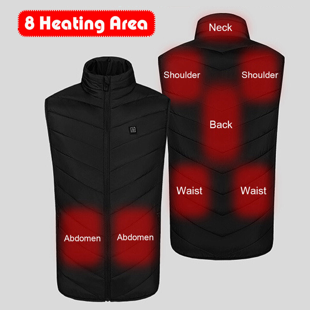 (L, 8 Heaters) Heated Vest Warm Electric USB Charging Men Women Jacket Winter Body Coat Thermal-image-OPC-PDFSGPH-NEW