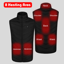 (3XL, 8 Heaters) Heated Vest Warm Electric USB Charging Men Women Jacket Winter Body Coat Thermal