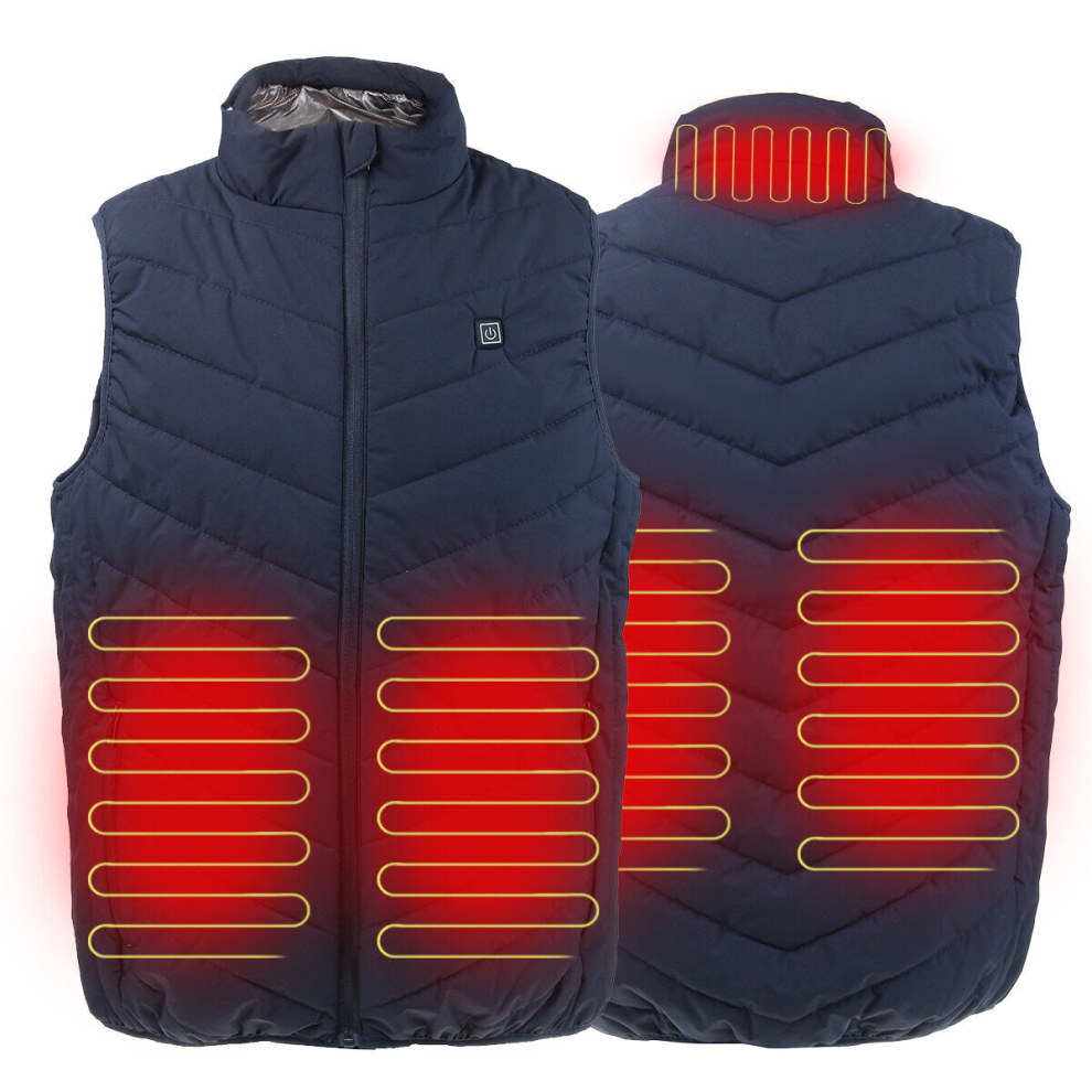 (XL) USB Heated Vest Men Women USB Vest Tactical Hunting Hiking Fishing Vest Winter Heating Clothing