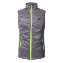 (L) Electric Heated Warm Vest Waistcoat Gray Waterproof Motorcycle Riding Coat Waterproof