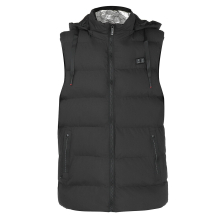 (Black, L) 11 Heating Zones Vest Warm Winter Men Women Electric USB Jacket Heated Thermal Coat