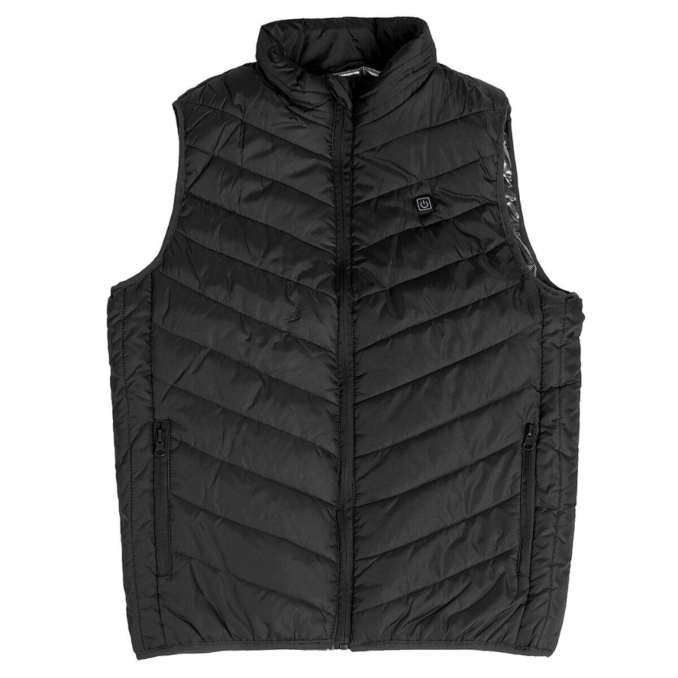 (3XL) Unisex Electric Vest Heated Jacket USB Winter Body Warmer Windproof Gilet Coats