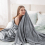 (Silver, King) Fleece Blanket Thick Bed Mink Soft Warm Sofa Throw 1