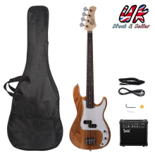 4 Strings Electric Bass Guitar Full Set + 20W Amp Bag Strap Cable Kit