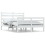 VidaXL vidaXL Solid Wood Pine Bed Frame 160x200 cm White Wooden Bedstead Platform Bed 2