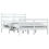 VidaXL vidaXL Solid Wood Pine Bed Frame 160x200 cm White Wooden Bedstead Platform Bed 3