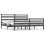 VidaXL vidaXL Solid Wood Pine Bed Frame 200x200 cm Grey Wooden Bedstead Platform Bed 2