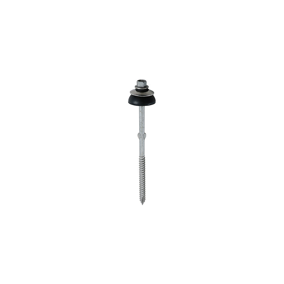 Timco Self-Drilling Fiber Cement Board Exterior Screw With Baz Washer - 6.3 X 130 Silver