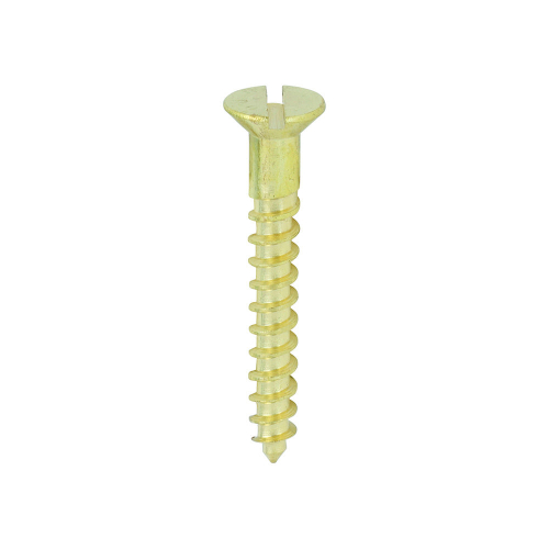 TIMco TIMCO Solid Brass Countersunk Woodscrews - 8 x 1 1/4 1