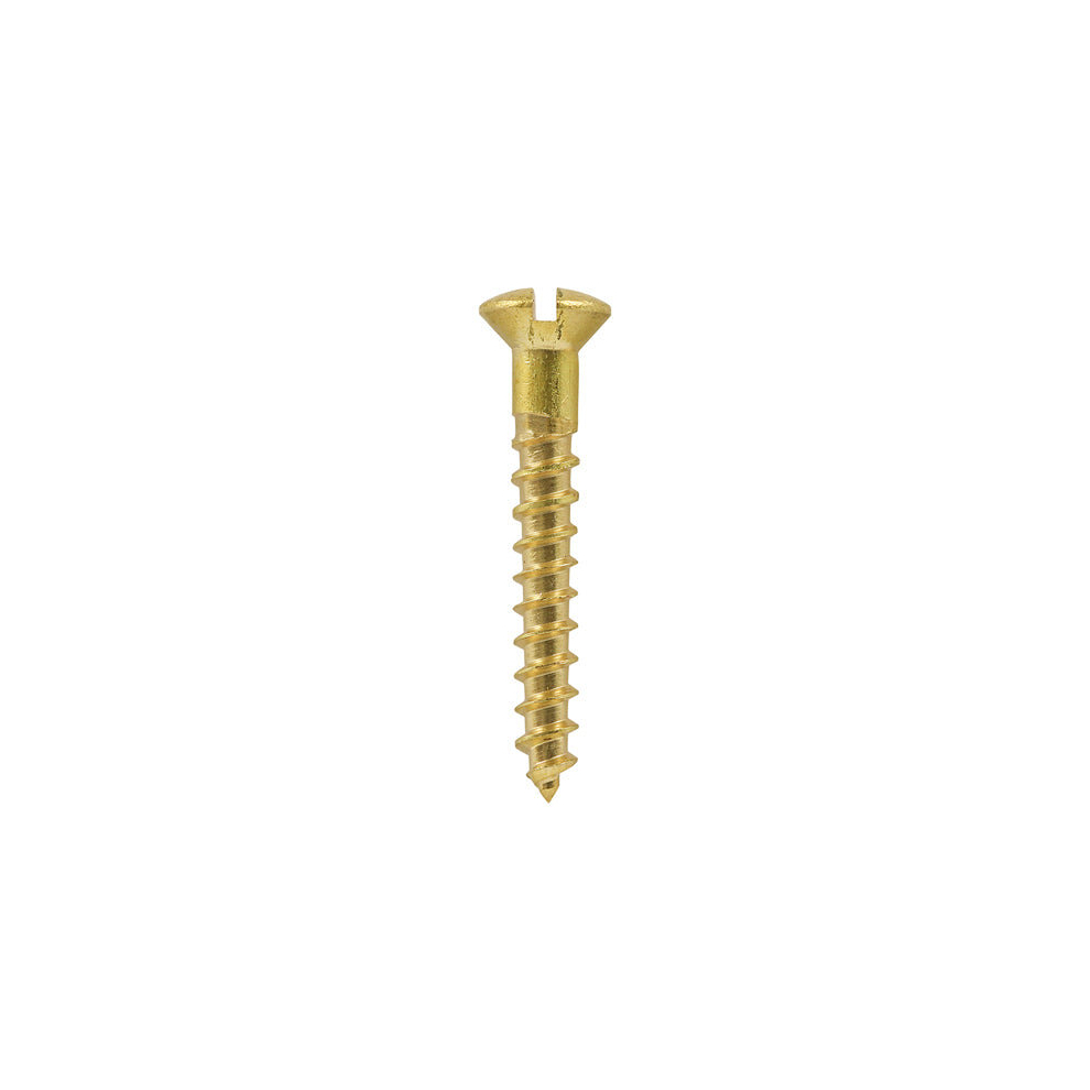 TIMCO Solid Brass Round Head Woodscrews - 8 x 2