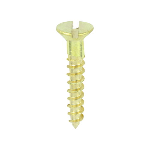 TIMco TIMCO Solid Brass Countersunk Woodscrews - 4 x 5/8 1