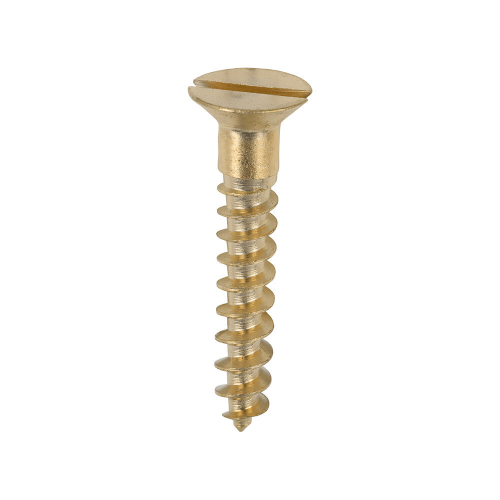 TIMco TIMCO Solid Brass Countersunk Woodscrews - 8 x 1