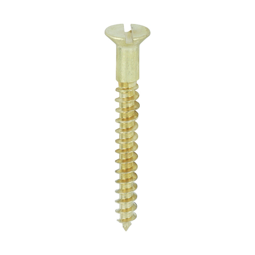 TIMco TIMCO Solid Brass Countersunk Woodscrews - 8 x 1 1/2
