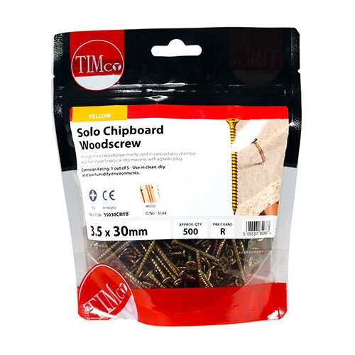 TIMco TIMCO Solo Countersunk Gold Woodscrews - 3.5 x 30 2