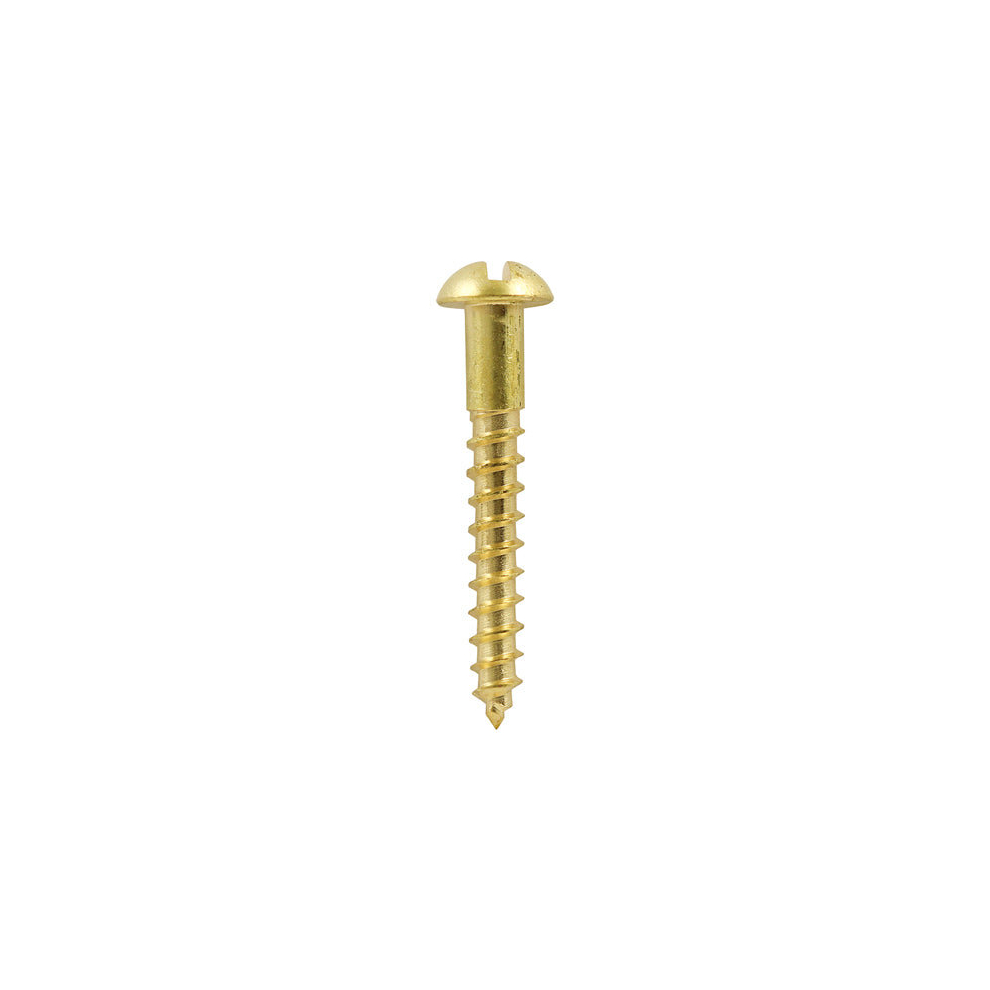 TIMCO Solid Brass Round Head Woodscrews - 4 x 1/2