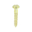 TIMco TIMCO Solid Brass Round Head Woodscrews - 8 x 1 2
