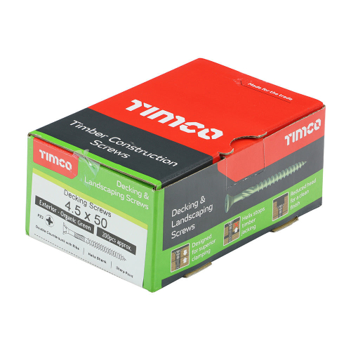 TIMco TIMCO Decking Screws Countersunk Exterior Green - 4.5 x 50 2