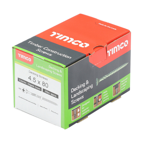 TIMco TIMCO Decking Screws Countersunk Exterior Green - 4.5 x 80 2