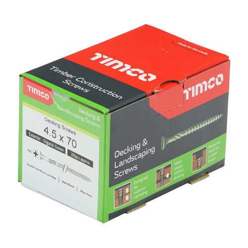 TIMco TIMCO Decking Screws Countersunk Exterior Green - 4.5 x 70 2