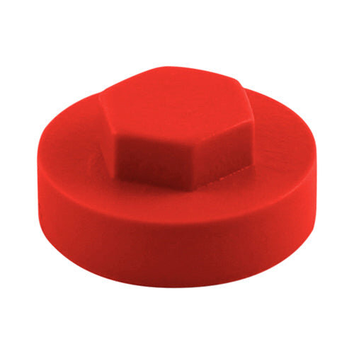 TIMco TIMCO Hex Head Cover Caps Poppy Red - 19mm