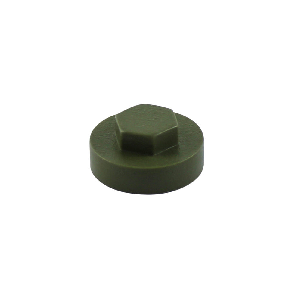 TIMCO Hex Head Cover Caps Olive Green - 19mm