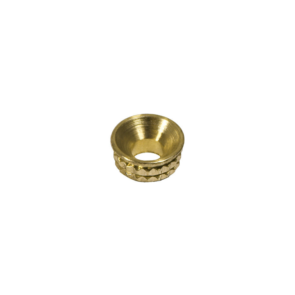 TIMCO Knurled Brass Inset Screw Cup - To fit 5.5, 6.0 Screw