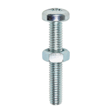 TIMCO Machine Pan Head Screws & Hex Nut Silver - M6 x 16