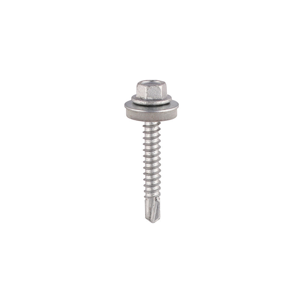 TIMCO Self-Drilling Light Section Drill Screw Exterior Silver with EPDM Washer - 5.5 x 19