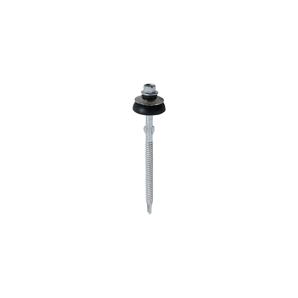 Timco Self-Drilling Fiber Cement Board Exterior Screw With Baz Washer - 6.3 X 110 Silver
