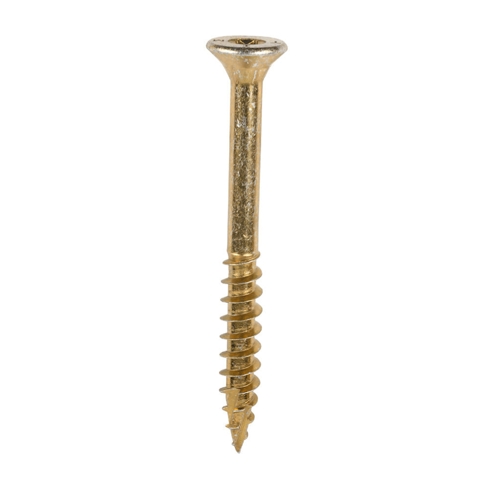 TIMCO C2 Clamp-Fix Multi-Purpose Premium Countersunk Gold Woodscrews - 8.0 x 80