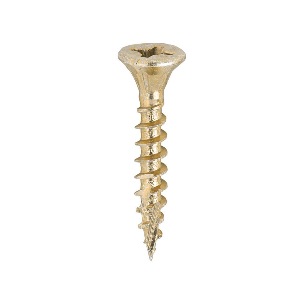 Timco C2 Strong-Fix Multi-Purpose Premium Countersunk Woodscrews - 4.0 X 25 Gold