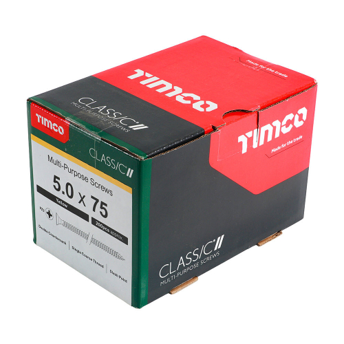 TIMco TIMCO Classic Multi-Purpose Countersunk Gold Woodscrews - 5.0 x 75 2