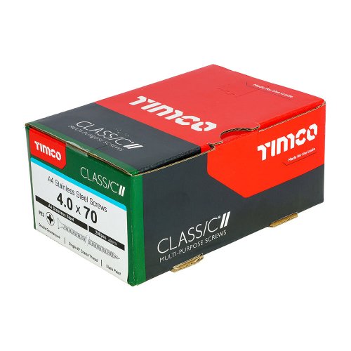 TIMco TIMCO Classic Multi-Purpose Countersunk A4 Stainless Steel Woodcrews - 4.0 x 70 2