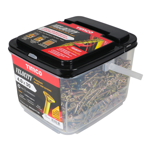 TIMco TIMCO Velocity Premium Multi-Use Countersunk Gold Woodscrews - 4.0 x 30 2